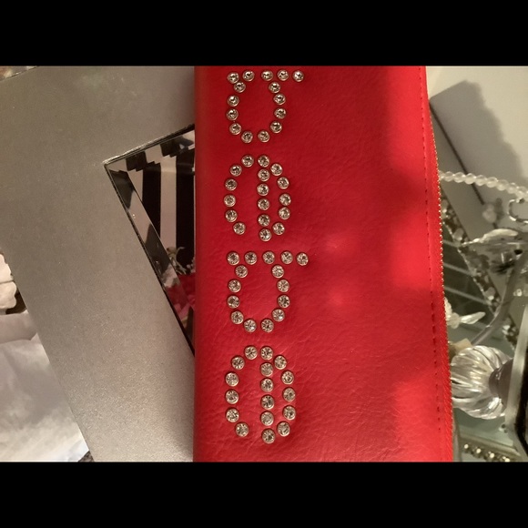 Beautiful crystal red BEBE wallet. Beautiful - Picture 3 of 3